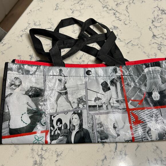 Lot of 3 Lululemon Athletica Reusable Shopping Bags Small White, VTG 2009, Red - Picture 7 of 14